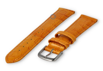 Leather strap with frizzled print - 16mm - apricot