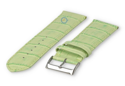 Calfskin XL strap with croco embossing - 28mm - apple green