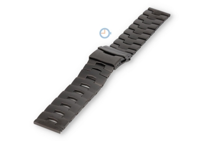 Flat watch strap 22mm titanium - grey (closure steel)