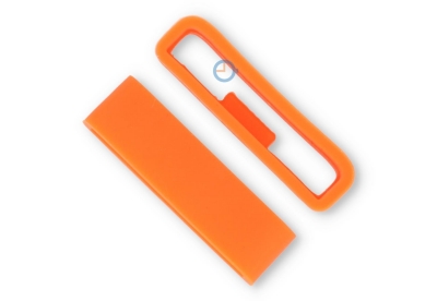 Band keeper 24mm orange silicone non-slip