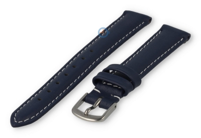 Odd-size leather watch strap - 13mm - navy blue