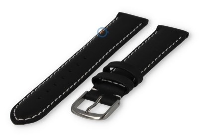 Odd-size leather watch strap - 15mm - black