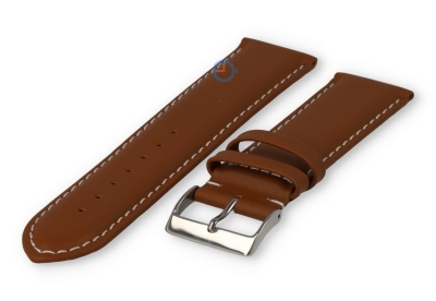 Odd-size leather watch strap - 23mm - cognacbrown