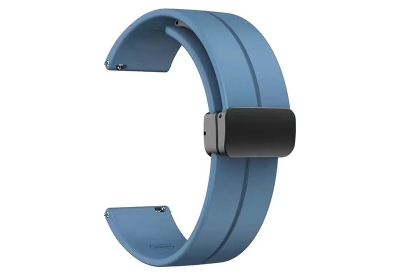 Durable silicone strap 20mm - greyblue