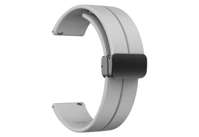 Durable silicone strap 22mm - light grey