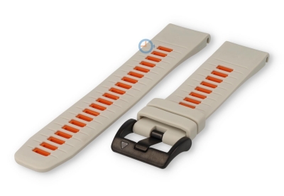 Garmin Fenix - 22mm strap - light grey/orange