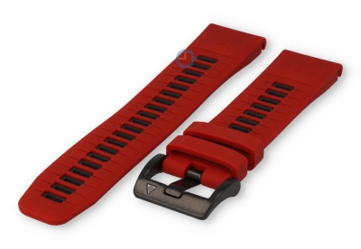 Garmin Fenix - 22mm strap - dark red/grey