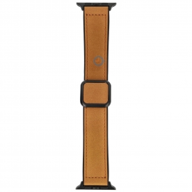 Luxury leather strap Apple 45mm - Cognac