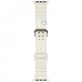 Casio style Apple watch strap - 45mm - White