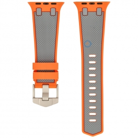 AP Style strap for Apple Watch 45mm - Orange Grey