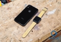 Apple Watch bandje kalfsleer honinggeel - 42/44/45mm